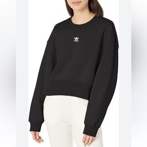 Adidas Women's Classic Black Crew Neck Sweater
